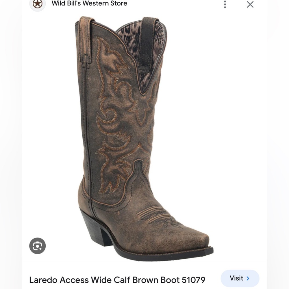 Laredo Women’s wide calf cowboy boots size 11